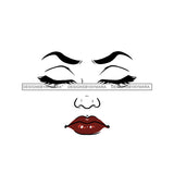 Transparent Woman Face Eyes Closed   JPG  PNG Clipart Cricut Silhouette Cut Cutting