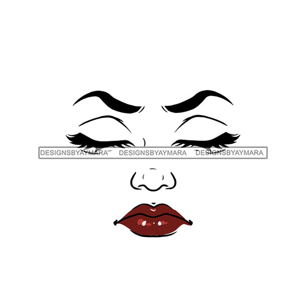 Transparent Woman Face Eyes Closed   JPG  PNG Clipart Cricut Silhouette Cut Cutting