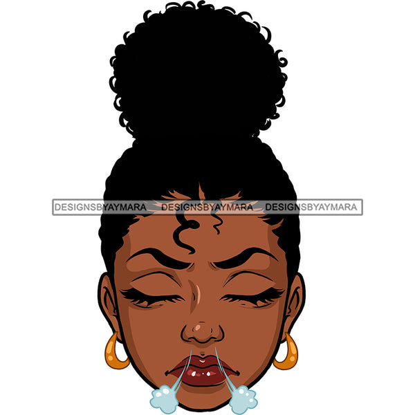 Black Woman Face Eyes Closed   JPG  PNG Clipart Cricut Silhouette Cut Cutting