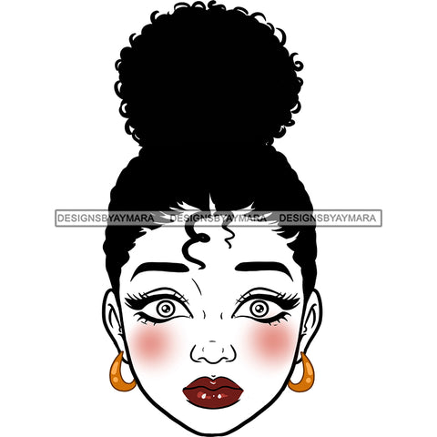 Transparent Black Woman Head Eyes Open Wide JPG  PNG Clipart Cricut Silhouette Cut Cutting