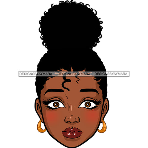 Black Woman Head Eyes Open Wide JPG  PNG Clipart Cricut Silhouette Cut Cutting
