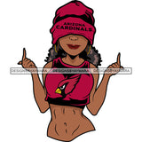 American Football Team Arizona Diva Melanin Woman Sports Touchdown Professional Uniform SVG PNG JPG Cutting Files For Silhouette Cricut and More!