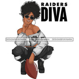 Las Vegas Diva Woman Squatting American Football Team Sports Touchdown Professional Uniform SVG PNG JPG Cutting Files For Silhouette Cricut and More!