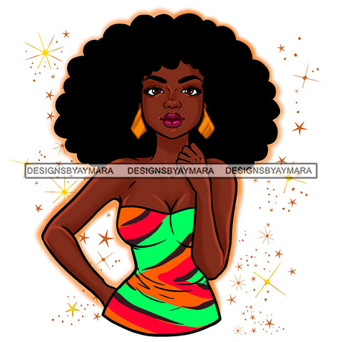 Afro Hair Black Woman Colorful Green Top JPG PNG  Clipart Cricut Silhouette Cut Cutting