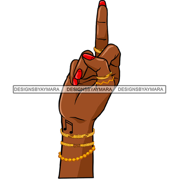 Black Finger Middle Finger F*** Single Hand  JPG PNG  Clipart Cricut Silhouette Cut Cutting