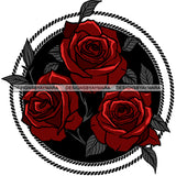 Roses Red Roses Graphic Circle JPG PNG  Clipart Cricut Silhouette Cut Cutting