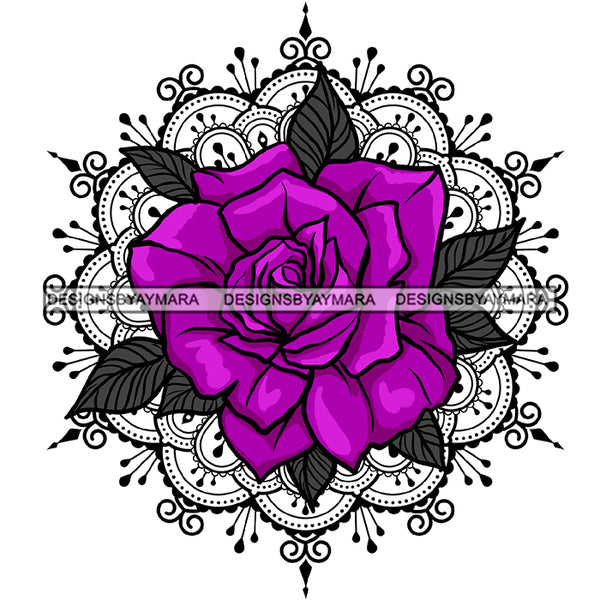Beautiful Big Purple Rose Flowers Roses  Graphic  Clipart JPG PNG  Clipart Cricut Silhouette Cut Cutting