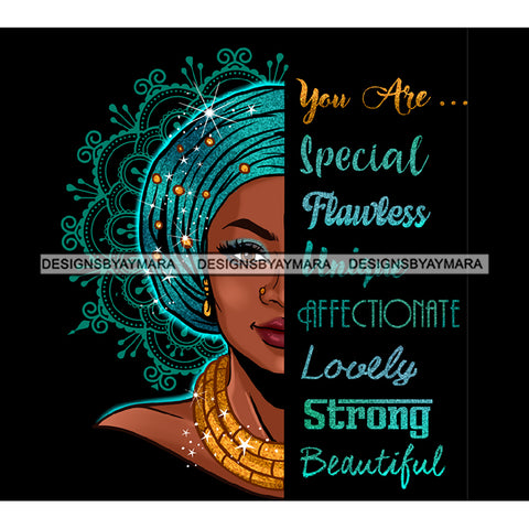 You Are Special Flawless Blue Headwrap Words JPG PNG  Clipart Cricut Silhouette Cut Cutting