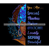 You Are Special Flawless Blue Headwrap Words JPG PNG  Clipart Cricut Silhouette Cut Cutting