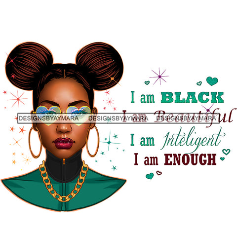 I Am Black I Am Beautiful Afro Woman  JPG PNG  Clipart Cricut Silhouette Cut Cutting