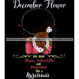 December Flower Ladies Lady Afro Hair Black Afro Woman Big Afro Flowers JPG PNG  Clipart Cricut Silhouette Cut Cutting