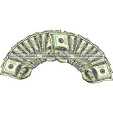 Cash Money Stack Dollar Note Notes Dollars SVG JPG PNG Vector Clipart Cricut Silhouette Cut Cutting