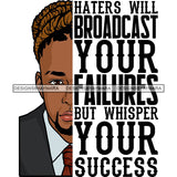 Afro Man Half Face Life Quote Dreadlocks Hairstyle Elegant Suit Fashion Style SVG JPG PNG Vector Clipart Cricut Silhouette Cut Cutting