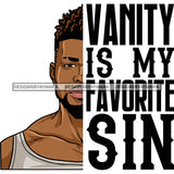 Afro Man Half Face Life Quote Handsome Muscular Beard Tank Top Fashion Style SVG JPG PNG Vector Clipart Cricut Silhouette Cut Cutting