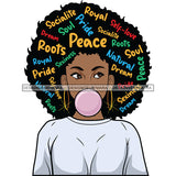 Bubblegum Girl  Pink Gum SVG JPG PNG Vector Clipart Cricut Silhouette Cut Cutting1