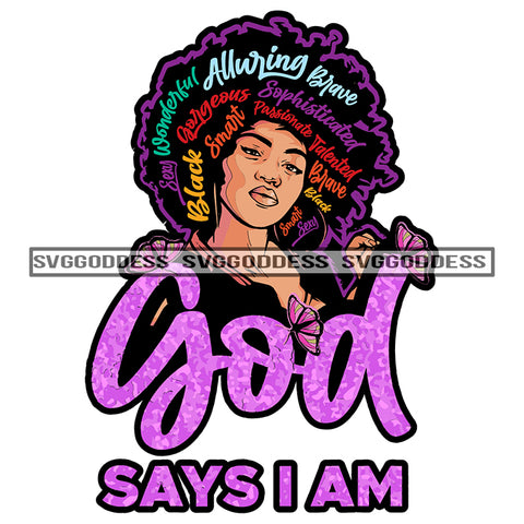 God Says I Am Sophisticated  SVG JPG PNG Vector Clipart Cricut Silhouette Cut Cutting1Words I