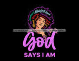 God Says I Am Brave SVG JPG PNG Vector Clipart Cricut Silhouette Cut Cutting1Words I
