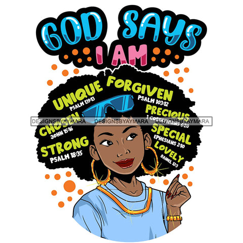 Afro Woman Hair Religious Quotes Bible Verses Peace Jesus Christ Illustration SVG JPG PNG Vector Clipart Cricut Silhouette Cut Cutting