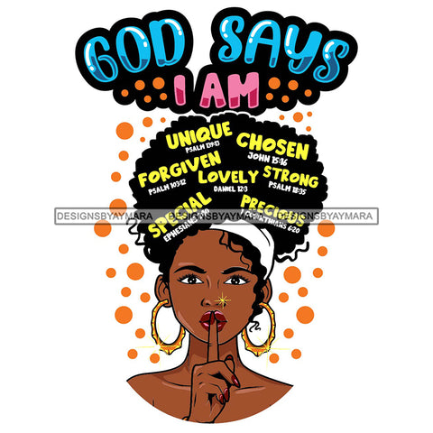 Afro Woman Hair Religious Quotes Bible Verses Wisdom Jesus Christ Illustration SVG JPG PNG Vector Clipart Cricut Silhouette Cut Cutting