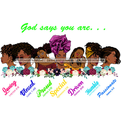 God Says You Are Blessed SVG JPG PNG Vector Clipart Cricut Silhouette Cut Cutting1Words I