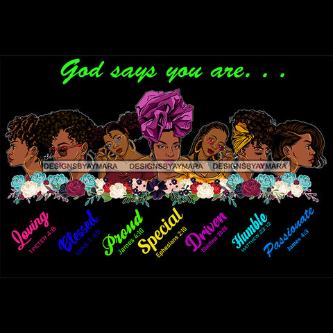 God Says You Are Blessed SVG JPG PNG Vector Clipart Cricut Silhouette Cut Cutting1Words I