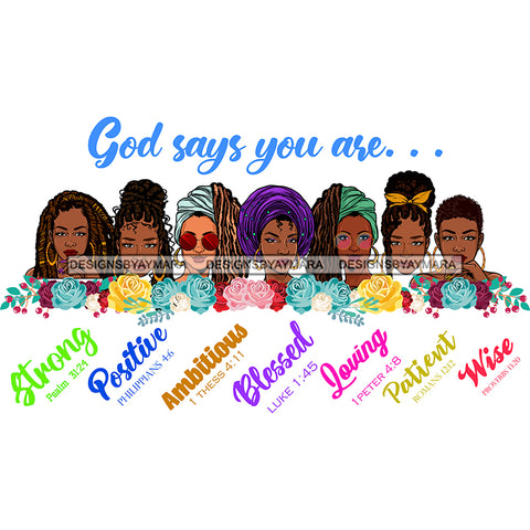 God Says You Are Strong SVG JPG PNG Vector Clipart Cricut Silhouette Cut Cutting1Words I