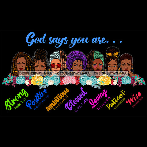 God Says You Are Strong SVG JPG PNG Vector Clipart Cricut Silhouette Cut Cutting1Words I