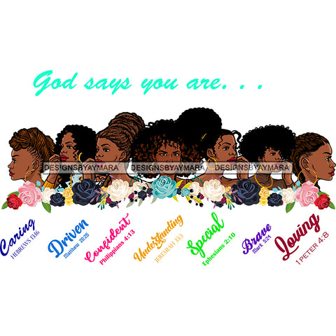 God Says You Are Caring SVG JPG PNG Vector Clipart Cricut Silhouette Cut Cutting1Words I