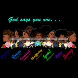 God Says You Are Caring SVG JPG PNG Vector Clipart Cricut Silhouette Cut Cutting1Words I