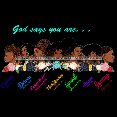 God Says You Are Caring SVG JPG PNG Vector Clipart Cricut Silhouette Cut Cutting1Words I