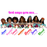 God Says You Are Brave SVG JPG PNG Vector Clipart Cricut Silhouette Cut Cutting1Words I