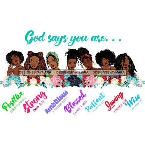 God Says You Are Positive SVG JPG PNG Vector Clipart Cricut Silhouette Cut Cutting1Words I