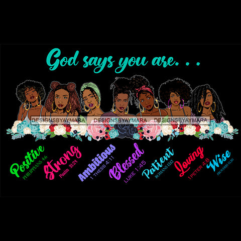 God Says You Are Positive SVG JPG PNG Vector Clipart Cricut Silhouette Cut Cutting1Words I