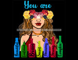 You Are Beautiful Confident Brave SVG JPG PNG Vector Clipart Cricut Silhouette Cut