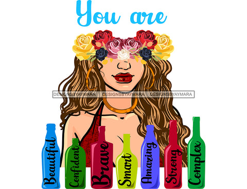 You Are Beautiful Confident Brave SVG JPG PNG Vector Clipart Cricut Silhouette Cut