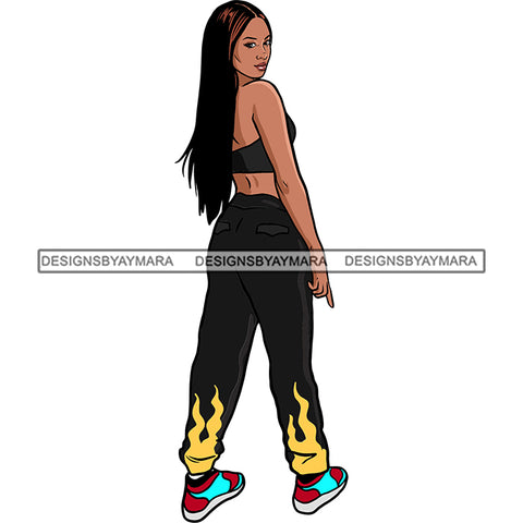 Pretty Woman Summer Fashion Dope Outfits Boss Lady Glamour New Trending .SVG Cut Files