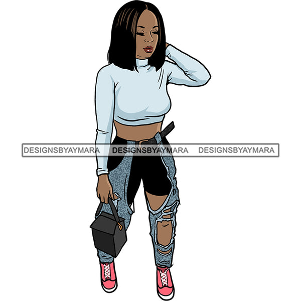 Pretty Woman Summer Fashion Dope Outfits Boss Lady Glamour New Trending .SVG Cut Files
