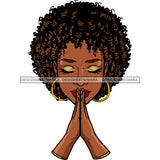 Black Queen In Prayer Praying JPG PNG  Clipart Cricut Silhouette Cut Cutting