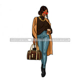 Sassy Queen Stepping With Her Coffee JPG PNG  Clipart Cricut Silhouette Cut Cutting