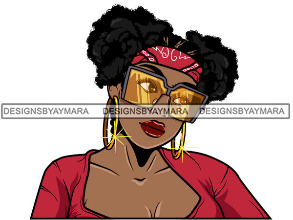 Afro Attractive Lola Sensual Urban Hipster Girl Bamboo Earrings Boss Lady Nubian Queen Melanin SVG Cutting Files For Silhouette Cricut and More
