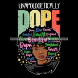 Beautiful Melanin Girl Afro Hair Quote Special Unique Black Background Logo SVG JPG PNG Vector Clipart Cricut Silhouette Cut Cutting