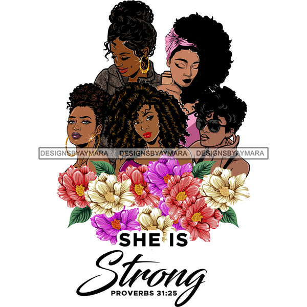 She Is Strong SVG JPG PNG Vector Clipart Cricut Silhouette Cut Cutting1Words I