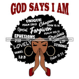 Bundle 4 Afro Woman Praying God Says I'm Phenomenally Black Breast Cancer Warrior  Melanin Queen SVG Files For Cutting and More!