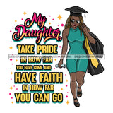 Afro Woman Graduate Life Quotes Academic Achievement Holding Graduation Gown Cap Sunglasses Curly Hairstyle SVG JPG PNG Cutting Files For Silhouette Cricut More