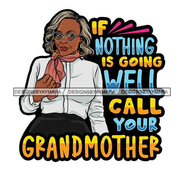 Grandma Mom Love Happy Mother's Day Celebration Granny Life Quotes Grey Short Hairstyle SVG JPG PNG Vector Clipart Cricut Silhouette Cut Cutting