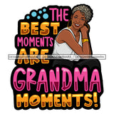 Grandma Mom Love Happy Mother's Day Celebration Granny Life Quotes Grey Short Hairstyle SVG JPG PNG Vector Clipart Cricut Silhouette Cut Cutting