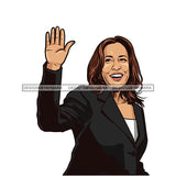 VP Kamala Harris Waving JPG PNG  Clipart Cricut Silhouette Cut Cutting