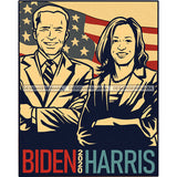 Biden Harris Silhouette Color Background JPG PNG  Clipart Cricut Silhouette Cut Cutting