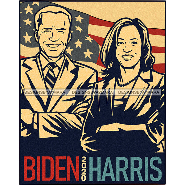 Biden Harris Silhouette Color Background JPG PNG  Clipart Cricut Silhouette Cut Cutting