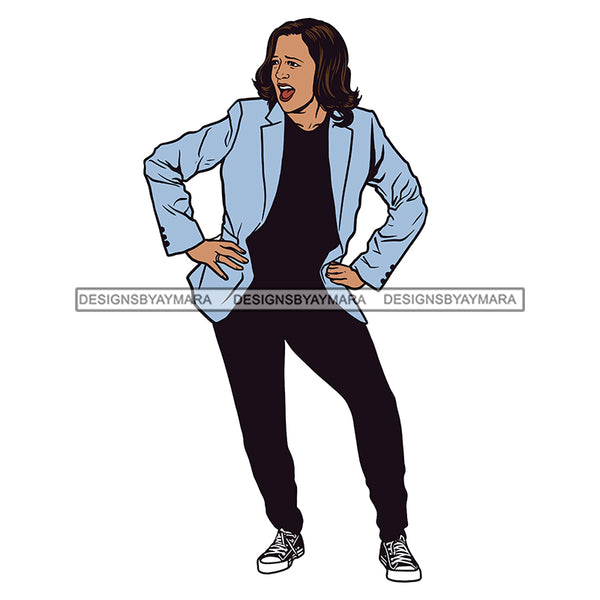 Kamala Harris Hands On Hips  JPG PNG  Clipart Cricut Silhouette Cut Cutting